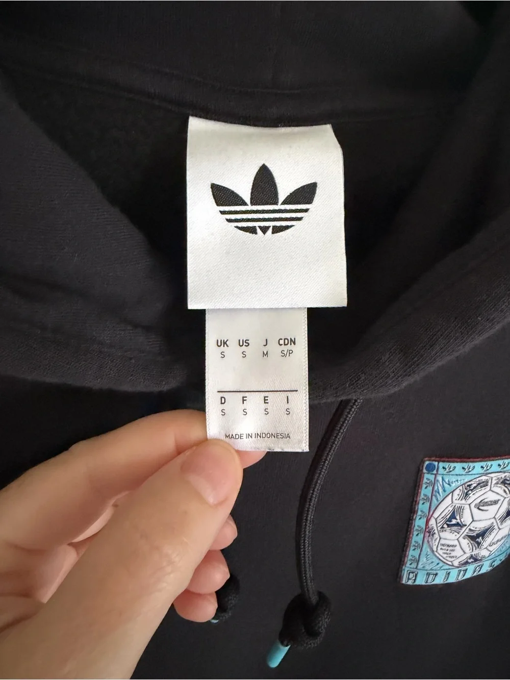 Adidas originals Men’s Soccer Graphic Hoodie Sweatshirt S Black